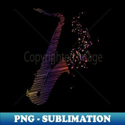 Creative Saxophone Art - Purple Mix - Exclusive PNG Sublimation Download - Perfect for Creative Projects