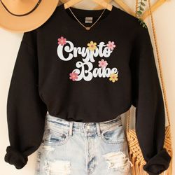 crypto babe sweatshirt , crypto shirt , investor shirt , women in banking finance shirt , finance gift, investher shirt