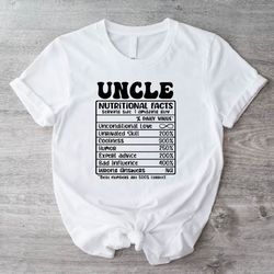 uncle nutrition facts shirt, new uncle cool outfit, funny uncle shirt, favorite uncle tee, uncle birthday cute tee iu-68