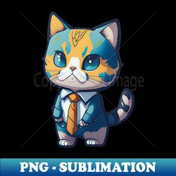 The baby cat wears a cool suit - Special Edition Sublimation PNG File - Bring Your Designs to Life