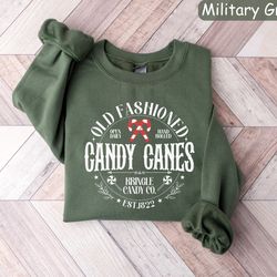 candy cane shirt, north pole sweater, vintage christmas sweatshirt, candy canes sweatshirt, christmas sweater, christmas