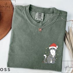 christmas cat t-shirt, cute christmas cat t-shirt, christmas gift for cat lovers, holiday, christmas cat owner shirt, ip