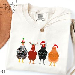 christmas chickens t-shirt, animals christmas shirt, funny christmas shirt, farm chickens shirt, iprintasty, cute christ
