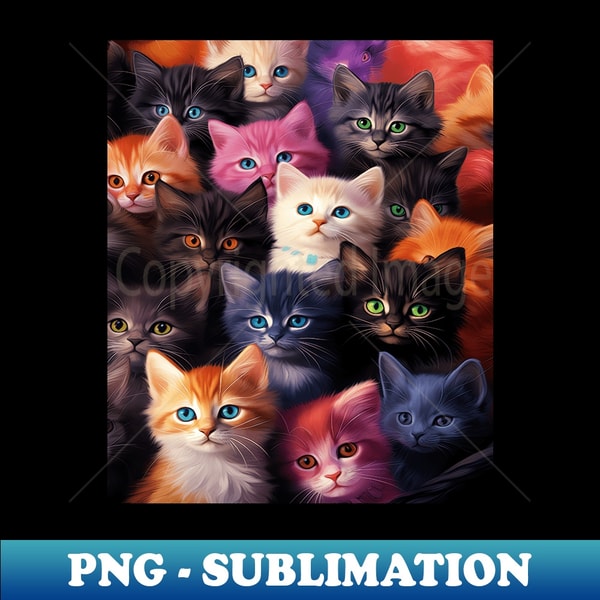 Many Cat Animation Funny Cat many cats Cute Kawaii Cat Cute eyes many kittens - - Inspire ...