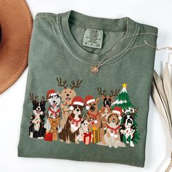 christmas dogs shirt, dog lover shirt, holiday shirt, cute christmas shirt, cute gift for dog lover, dog mom shirt, merr