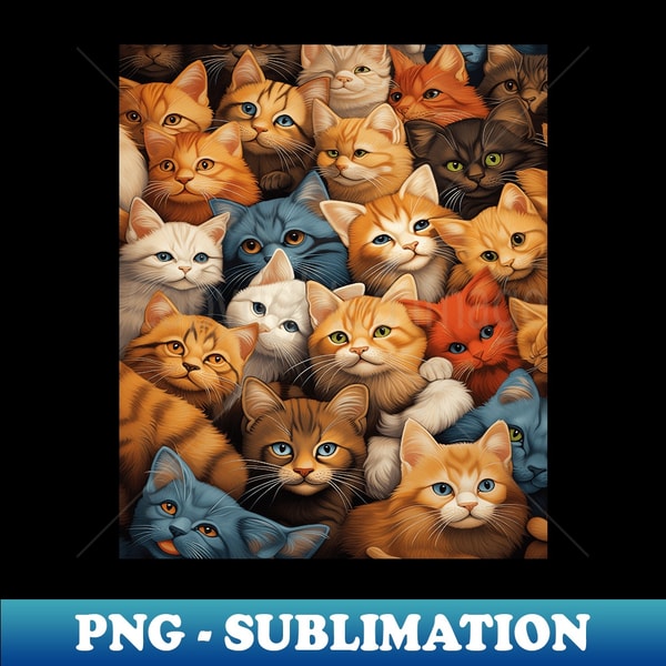 Many Cat Animation Funny Cat many cats Cute Kawaii Cat Cute eyes many kittens - - Inspire ...