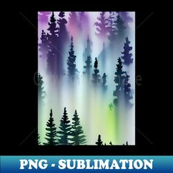 Pine Tree watercolor landscape 2 - Premium PNG Sublimation File - Unlock Vibrant Sublimation Designs