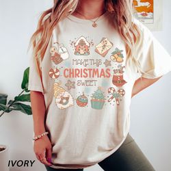 comfort colorsr cute christma elements t-shirt, christmas little things t-shirt, holiday apparel, christmas tee, iprinta
