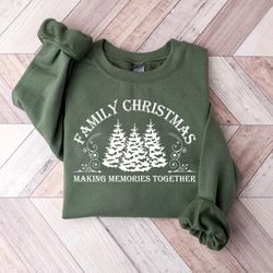 family christmas trees sweatshirt, christmas sweatshirt, holiday sweater, womens holiday sweatshirt, christmas shirt, wi