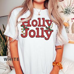 holly jolly teacher t-shirt, christmas gift for teacher, teacher christmas t-shirt, teacher gift, iprintasty christmas c