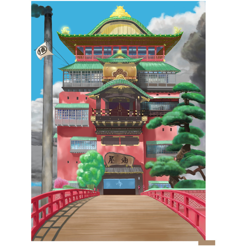 Bathhouse Spirited Away Digital Art.png