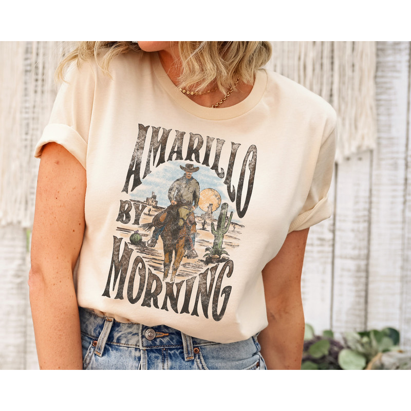 Amarillo By Morning Shirt, Amarillo Shirt, Country Shirt, Texas Shirt, Country Music Shirt, Western Shirt, Country Music T shirt, Cowboy Tee.jpg