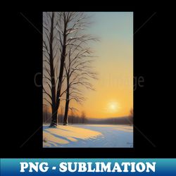 Oil Landscape claude Monet - Winter Nature - Special Edition Sublimation PNG File - Defying the Norms