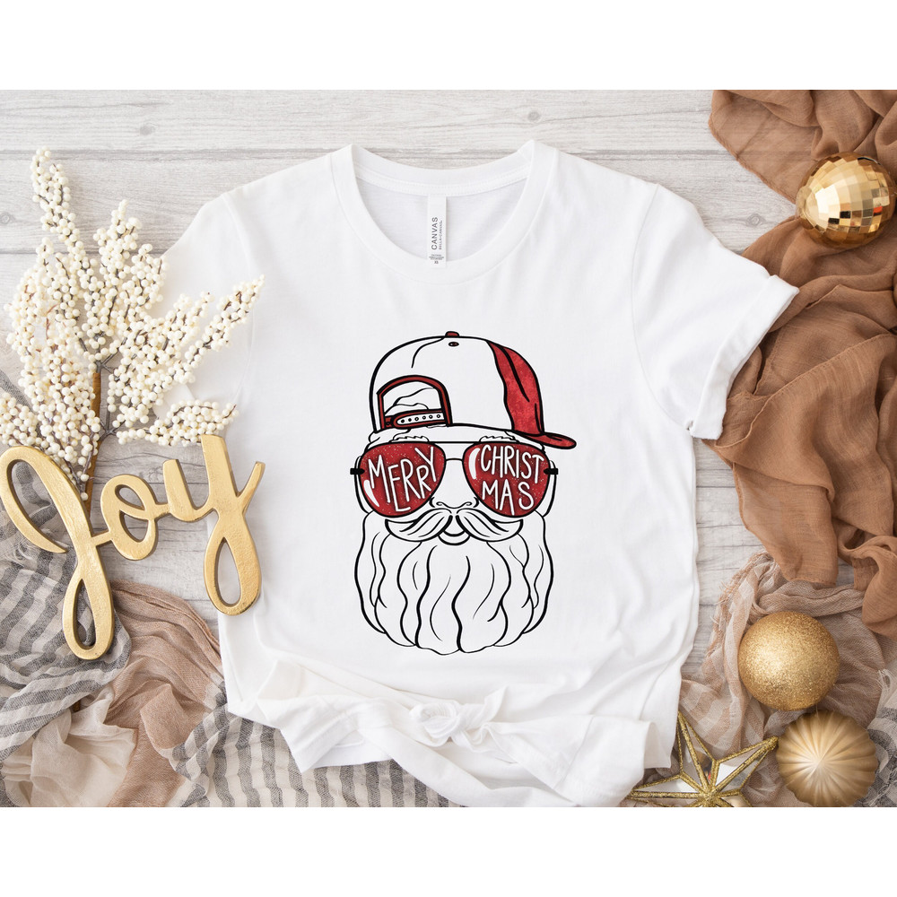 Cool Santa Shirt, Christmas Gifts For Toddlers,Kids,Boys,Santa Dad Shirt,Men Merry Christmas Shirt,Christmas Glasses, Family Matching Outfit.jpg