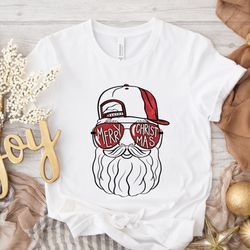 cool santa shirt, christmas gifts for toddlers,kids,boys,santa dad shirt,men merry christmas shirt,christmas glasses, fa