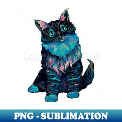 Curious Galaxy Cat - PNG Transparent Digital Download File for Sublimation - Transform Your Sublimation Creations