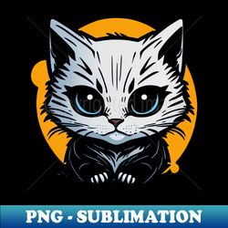 cute baby cat face - PNG Transparent Digital Download File for Sublimation - Bold & Eye-catching