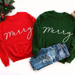 merry christmas sweatshirt, christmas shirt for women, christmas crewneck sweatshirt, holiday sweater, christmas gift