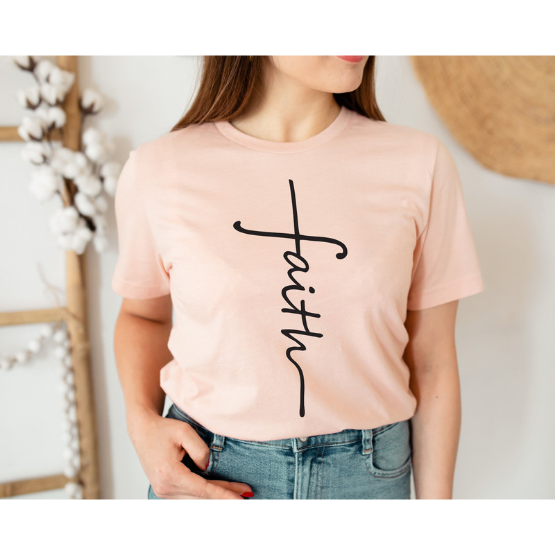 Faith Shirt, Faith Cross Shirt, Christian Gift, Faith Gift, Christian Shirts , Love and Grace Shirt, Faith Cross, Vertical Cross, Jesus Tee.jpg