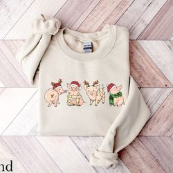 pig christmas sweatshirt, funny christmas shirt, christmas pig shirt, holiday sweaters, christmas gifts, xmas tshirt, ch