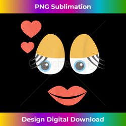 Halloween Shy Girl Hearts Emoticon Face Group Costume - Minimalist Sublimation Digital File - Chic, Bold, and Uncompromising