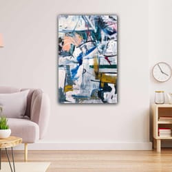 abstract modern brush traces with oil paint look roll up canvas, stretched canvas art, framed wall art painting
