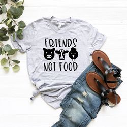 friends not food shirt, vegan shirt, plant based shirt, vegan gift shirt, animal rights shirt, vegan activist shirt, ani