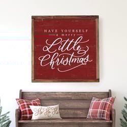 christmas sign, have yourself a merry little sign, rustic christmas sign, christmas wall art, farmhouse christmas decor