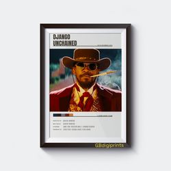 django unchained movie poster digital download - gift idea - minimalist movie poster - printable wall art print .jpg