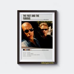 fast  the furious movie poster digital download - gift idea - minimalist movie poster - printable wall art print .jpg