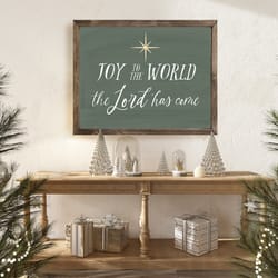 joy to the world the lord has come christmas sign, green, farmhouse christmas, christian christmas sign.jpg
