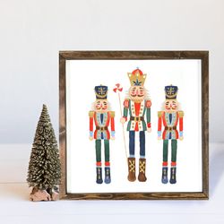 nutcracker christmas wood framed sign, christmas wall art, signs for christmas, nutcracker sign.jpg
