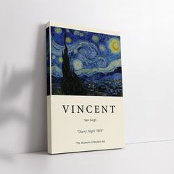 van gogh starry night 1889, van gogh poster canvas, museum exhibition poster, van gogh paintings, museum canvas art.jpg