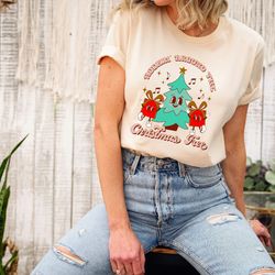 rocking around the christmas tree shirt, christmas t-shirt, cute christmas gift, christmas tree gift, women's christmas