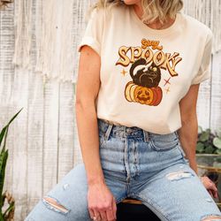 stay spooky shirt, retro halloween comfort colors shirt, spooky season t-shirt, vintage halloween shirt, witch shirt for