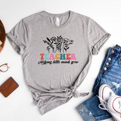 teacher helping little minds grow shirt, teacher shirt, teacher appreciation t-shirt, 2nd grade teacher tee, math teache