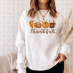 thankful sweatshirt, thanksgiving sweatshirt, pumpkin pie, funny thanksgiving sweat, pumpkin spice