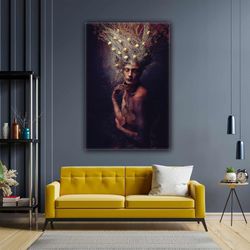 close-up flower macro violet roll up canvas, stretched canvas art, framed wall art painting