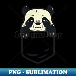 Pocket Panda Cute Baby Bear Face Animal Lover - Sublimation-Ready PNG File - Instantly Transform Your Sublimation Projects