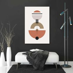 boho wall art, line canvas art, scandinavian wall decor, roll up canvas, stretched canvas art, framed wall art painting