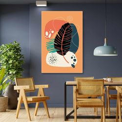 boho wall art, minimal canvas art, scandinavian wall decor, roll up canvas, stretched canvas art, framed wall art painti