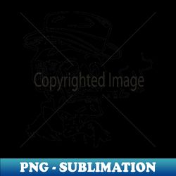 Skeleton Skull Top Hat Smoking Cigar - Decorative Sublimation PNG File - Instantly Transform Your Sublimation Projects