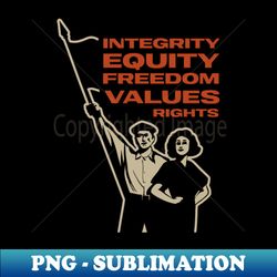 Vintage Propaganda Poster Social Values - PNG Transparent Sublimation Design - Unlock Vibrant Sublimation Designs