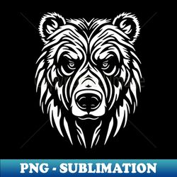 Minimalistic Majestic Bear Head Design - Signature Sublimation PNG File - Perfect for Sublimation Mastery