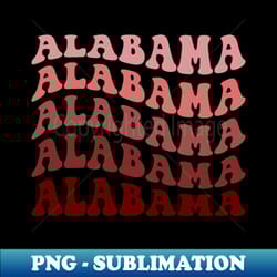 university of alabama retro wave font - png transparent digital download file for sublimation - bring your designs to life