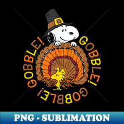 peanuts snoopy and woodstock thanksgiving gobble - sublimation-ready png file - perfect for personalization