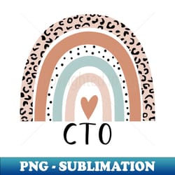cto rainbow leopard funny cto gift - high-quality png sublimation download - stunning sublimation graphics
