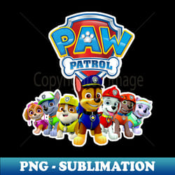 paw patrol full team - png transparent digital download file for sublimation - create with confidence