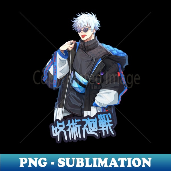Gojo Robe Blue Gojo Satoru Jacket Blue - PNG Transparent Digital Download F | Inspire ...