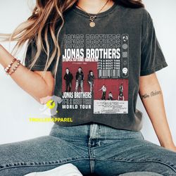 jonas brothers music shirt, merch vintage 5 nights on broadway tour 2023 tickets album it's about time graphic tee y2k g